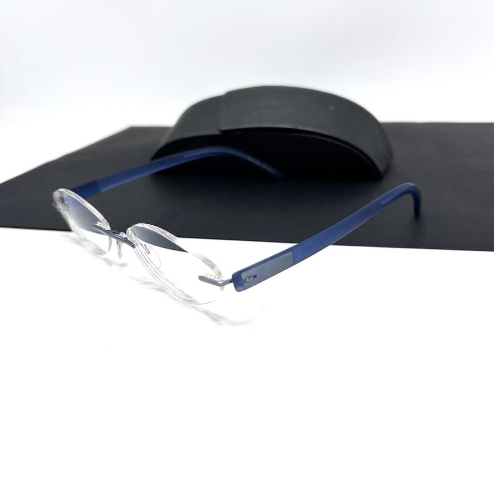 Silhouette Eyeglasses 7608 40 6058, 17-140 , Frames Only, Blue, Made in Austria